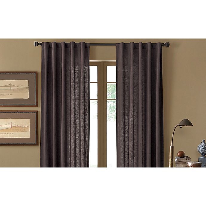 slide 1 of 1, Cambria Malta Rod Pocket/Back Tab Window Curtain Panel - Slate, 84 in