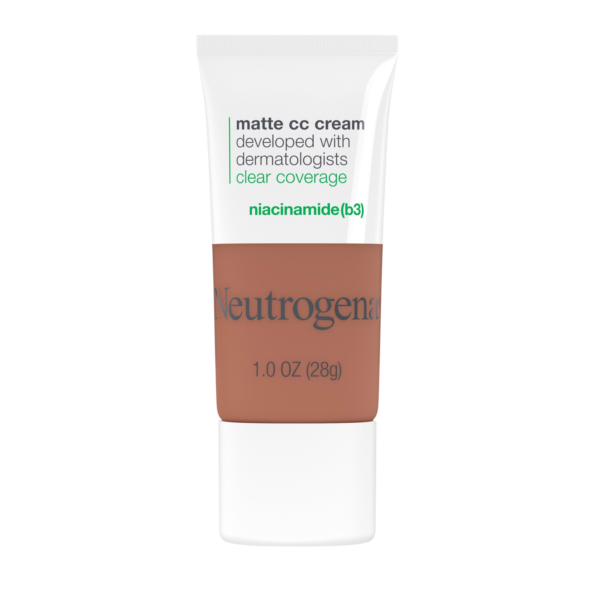 slide 1 of 7, Neutrogena Clear Coverage Flawless Matte Color Correcting Cream, Full-Coverage - 8.0 Amber, 1 fl oz