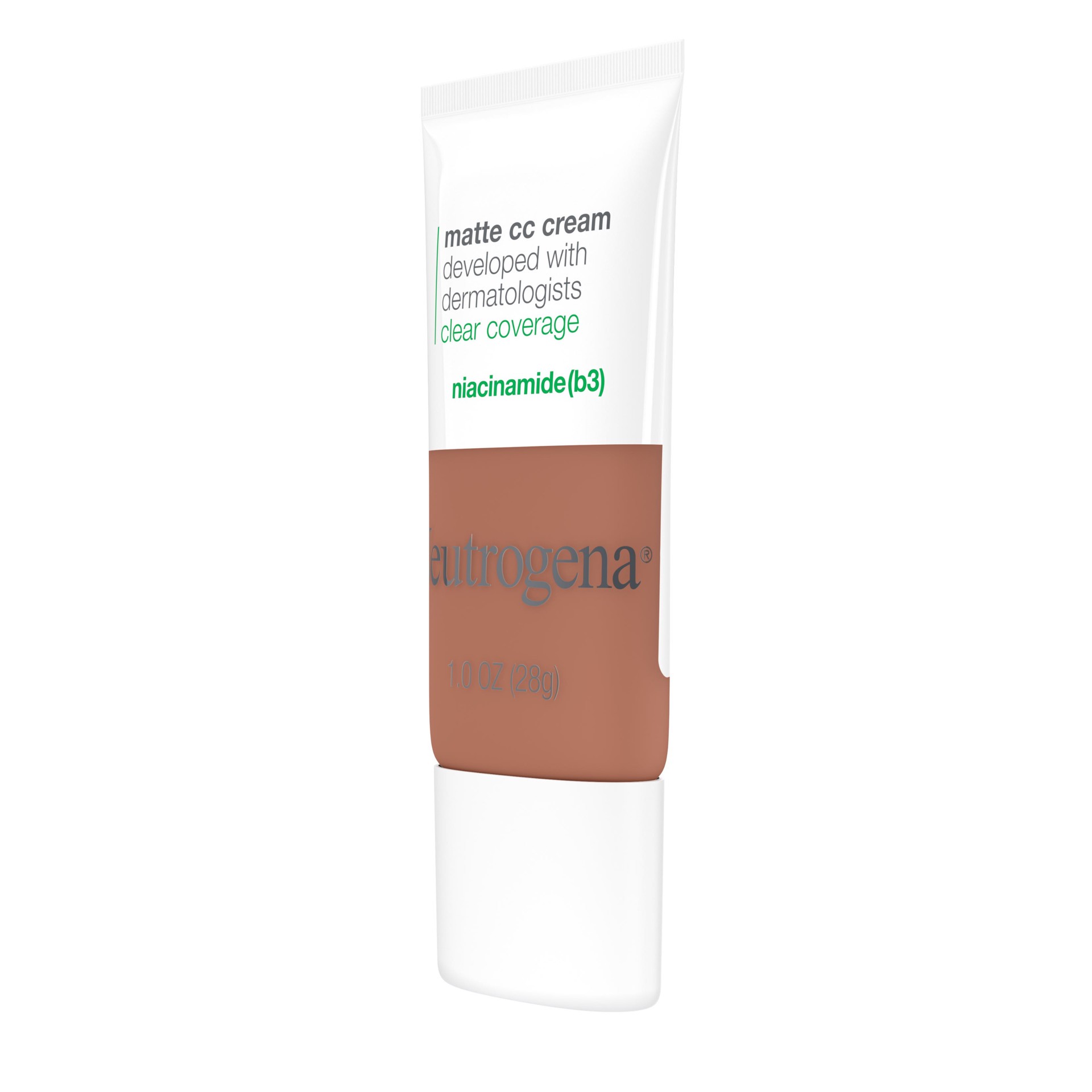 slide 3 of 7, Neutrogena Clear Coverage Flawless Matte Color Correcting Cream, Full-Coverage - 8.0 Amber, 1 fl oz