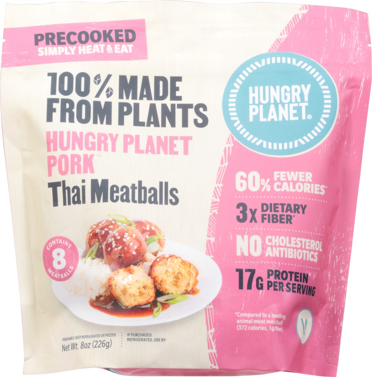 slide 6 of 9, Hungry Planet Pork Thai Meatballs 8 ea, 8 ct