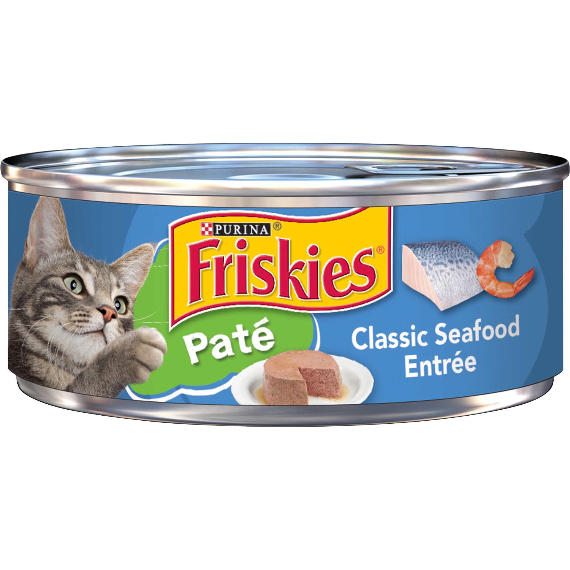 slide 1 of 7, Purina Friskies Pate Classic Seafood Entree Cat Food, 5.5 oz