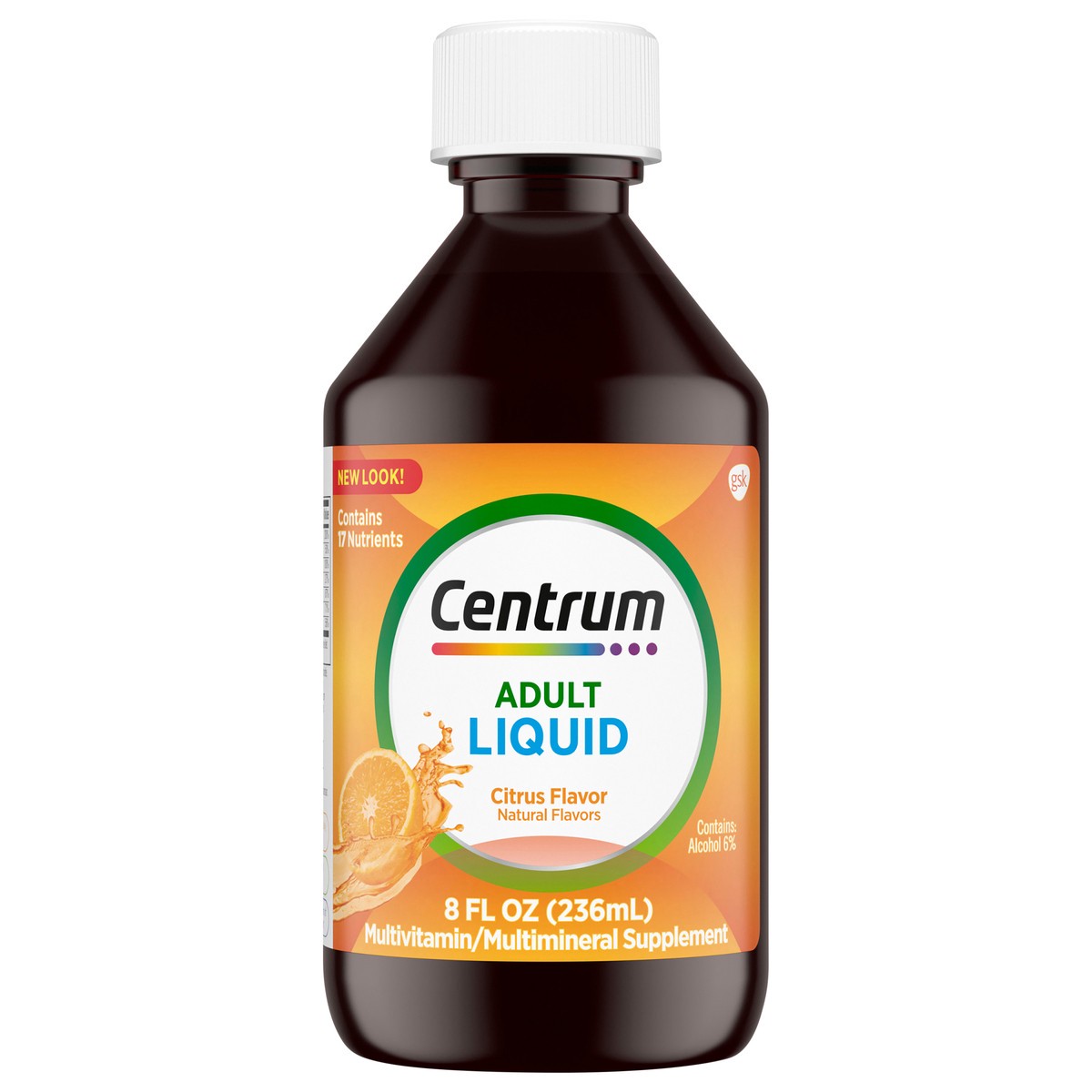 slide 12 of 14, Centrum Liquid Multivitamin for Adults, Multivitamin/Multimineral Supplement with B Vitamins and Antioxidants, Citrus Flavor - 8 Fl Oz, 8 fl oz