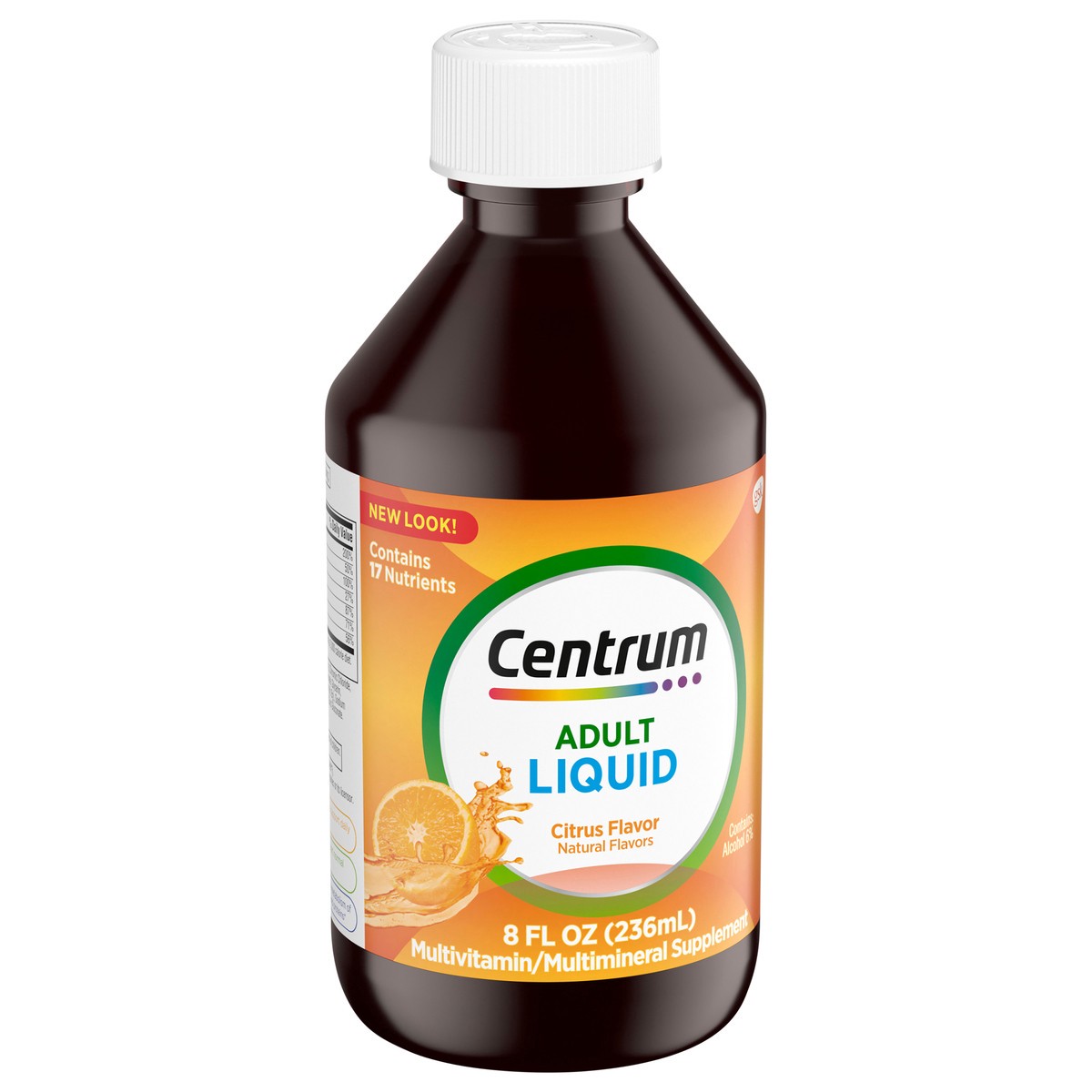 slide 6 of 14, Centrum Liquid Multivitamin for Adults, Multivitamin/Multimineral Supplement with B Vitamins and Antioxidants, Citrus Flavor - 8 Fl Oz, 8 fl oz