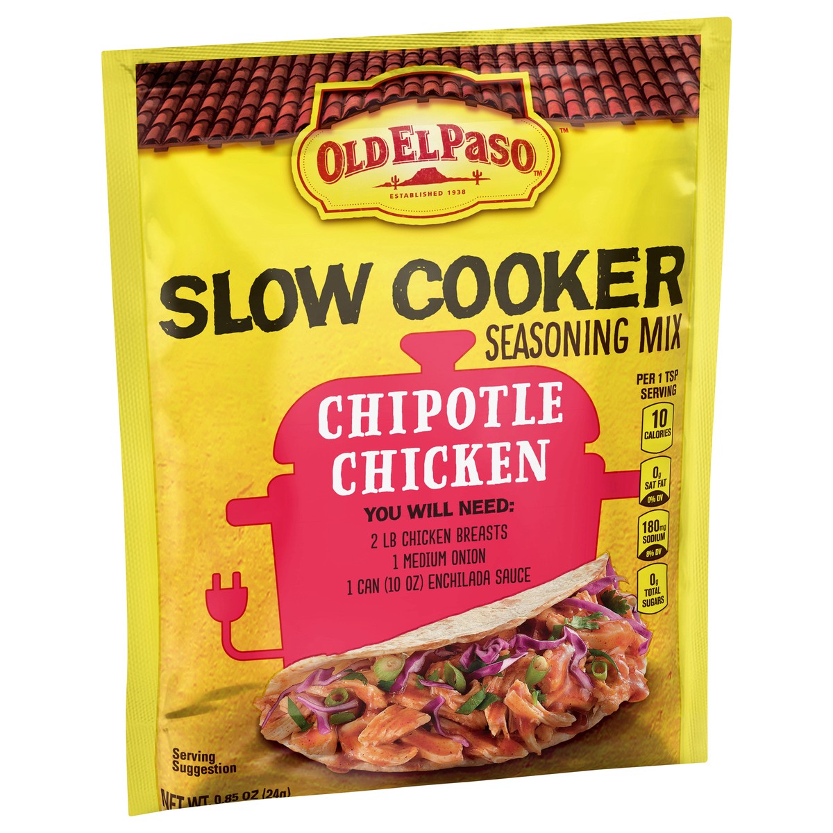 slide 5 of 9, Old El Paso Slow Cooker Chipotle Chicken Seasoning Mix 0.85 oz, 0.85 oz