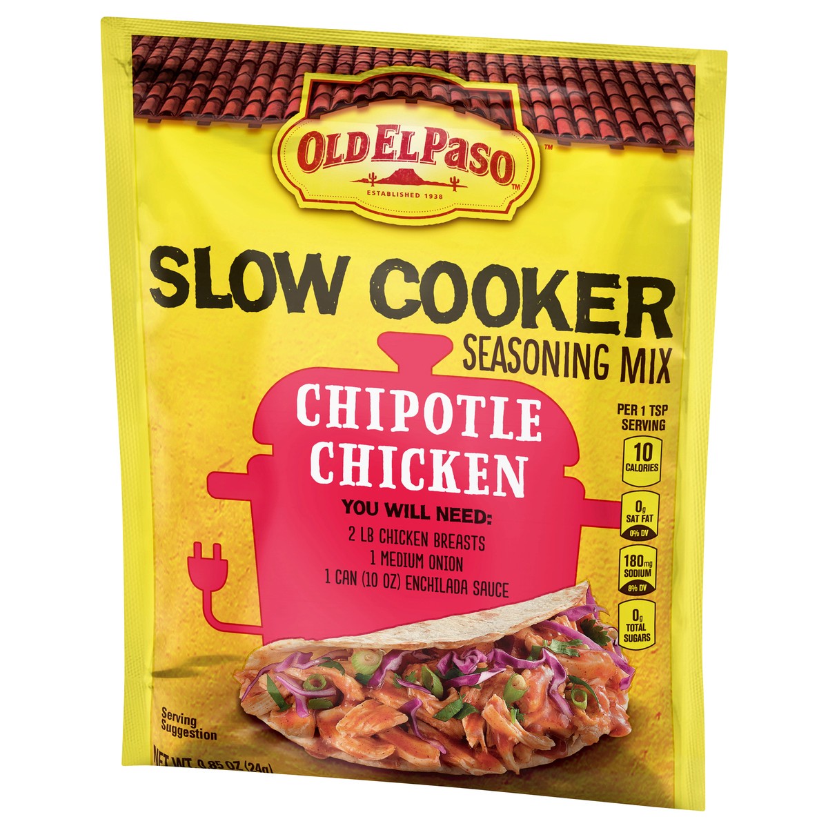 slide 3 of 9, Old El Paso Slow Cooker Chipotle Chicken Seasoning Mix 0.85 oz, 0.85 oz