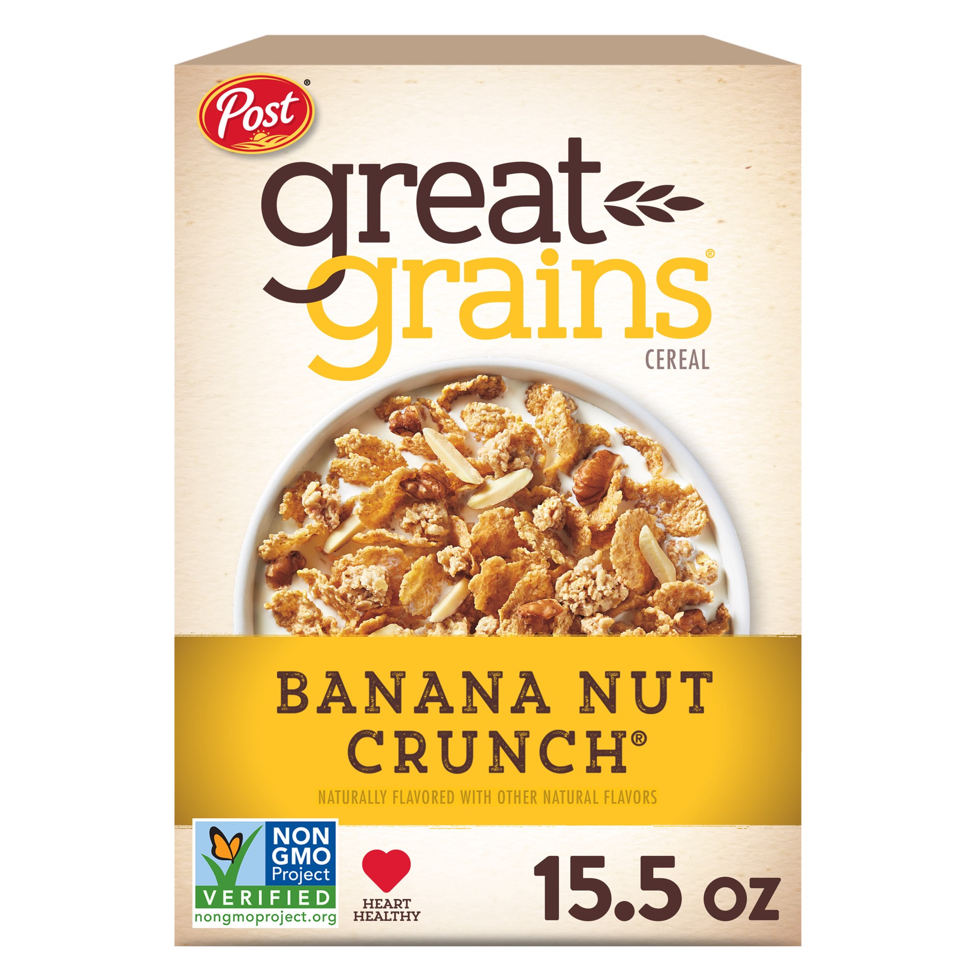 slide 1 of 5, Post Great Grains Banana Nut Crunch Cereal, 15.5 OZ Box, 15.5 oz