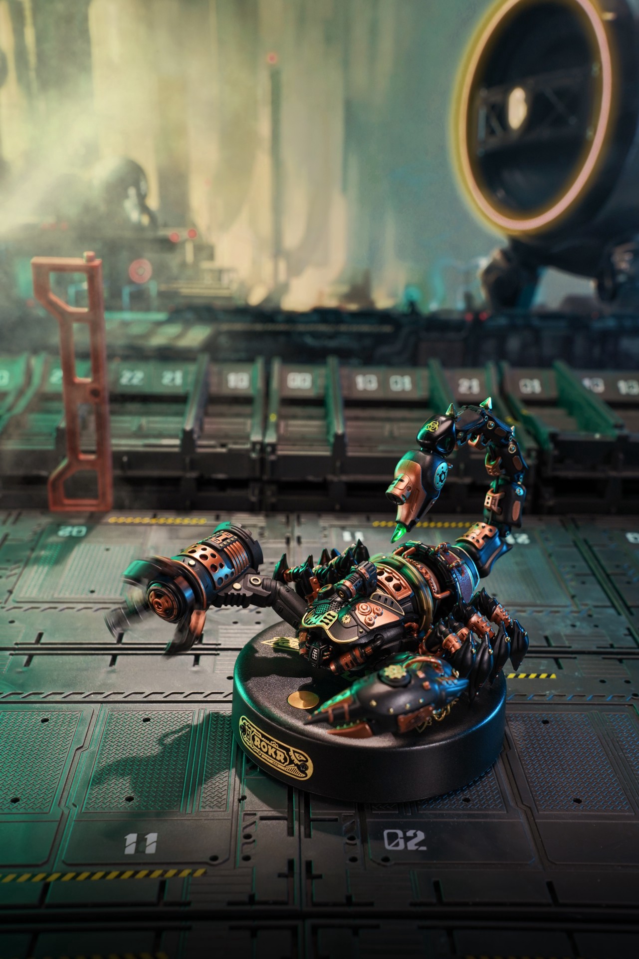 slide 9 of 9, Robotime Rokr Mechanical Age Emperor Scorpion Led 3d Puzzle Kit, 6.7 in x 5.1 in x 4.5 in