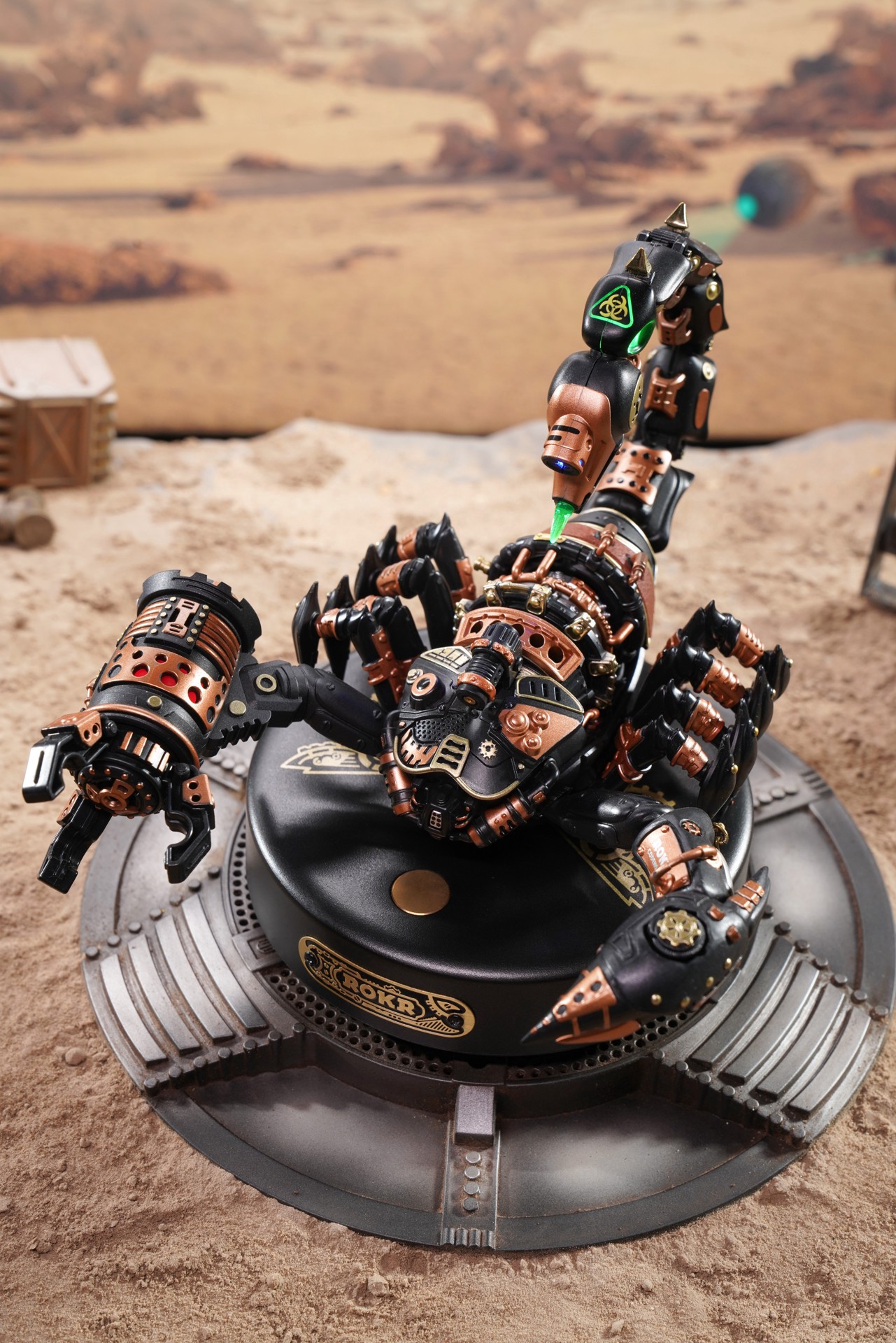 slide 7 of 9, Robotime Rokr Mechanical Age Emperor Scorpion Led 3d Puzzle Kit, 6.7 in x 5.1 in x 4.5 in