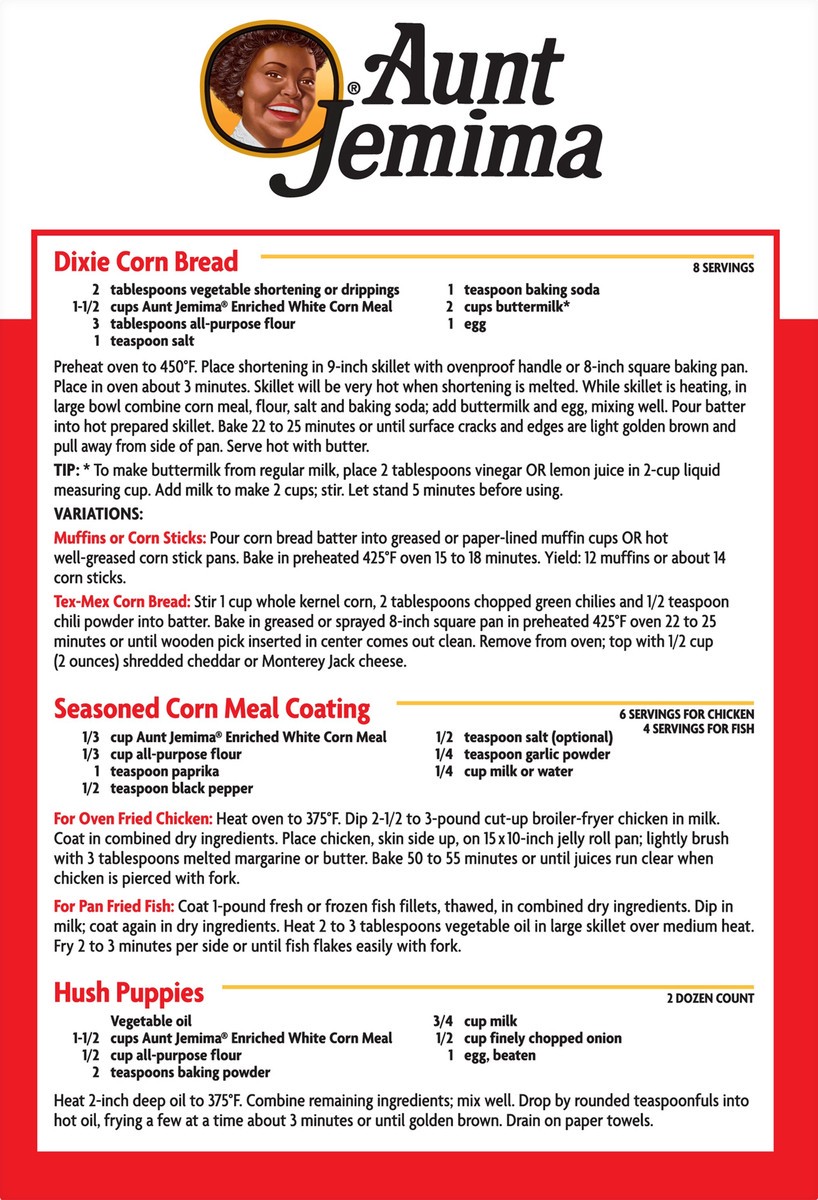 slide 6 of 7, Aunt Jemima Corn Meal White 80 Ounce Paper Bag, 80 oz