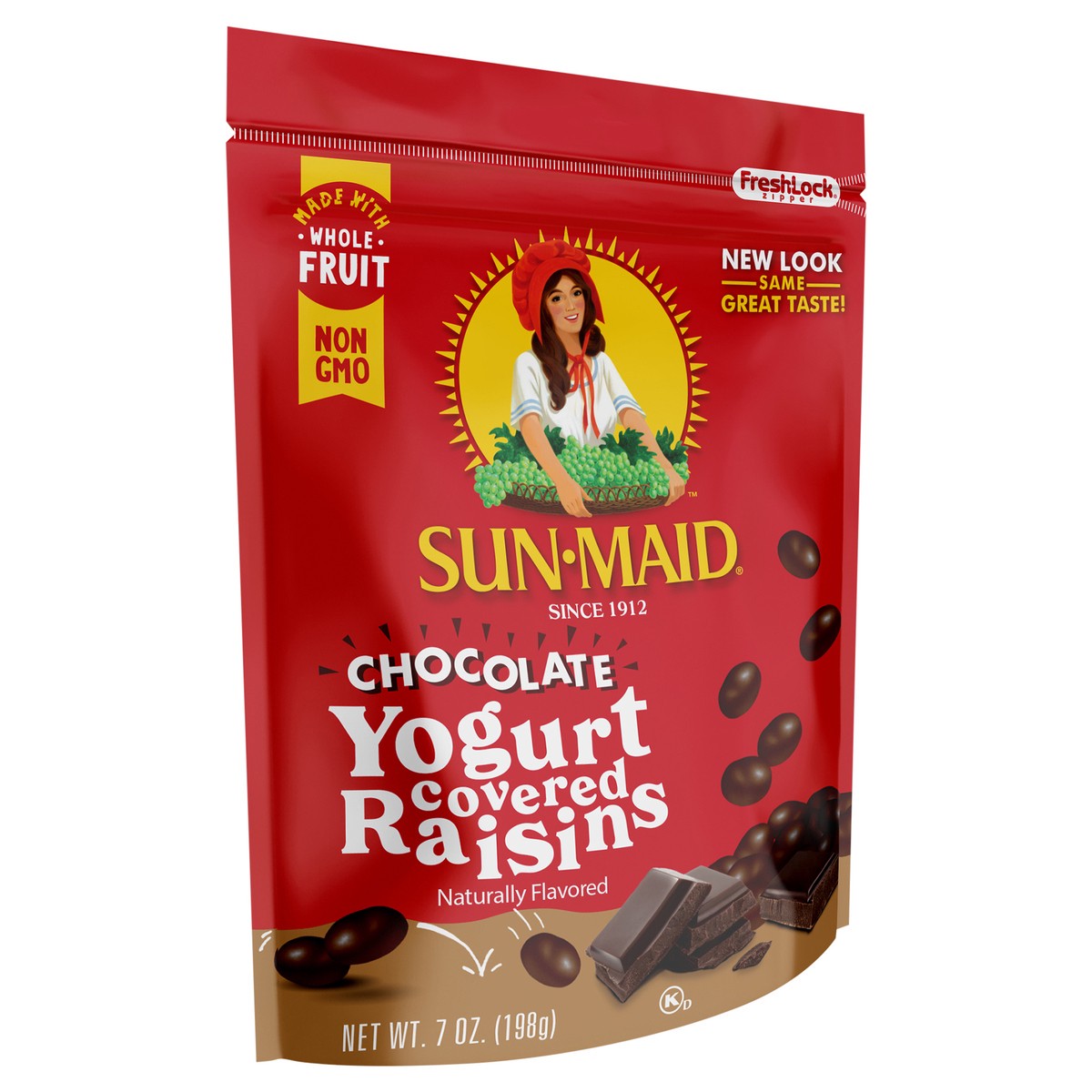 slide 2 of 5, Sun-Maid Chocolate Yogurt Covered Raisins 7oz Resealable Stand-Up Bag, 7 oz