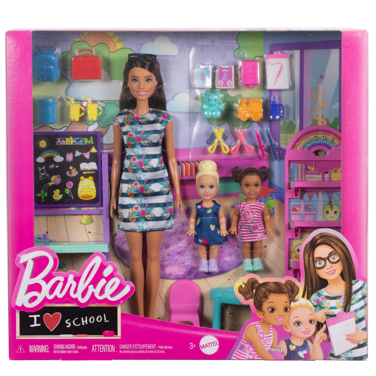slide 1 of 25, Barbie MATTEL GAMES Barbie Preschool Playset, 1 ct