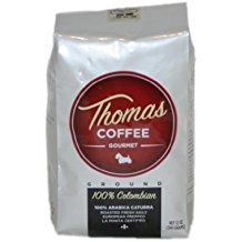 slide 1 of 1, Thomas' 100% Colombian Ground Coffee, 12 oz