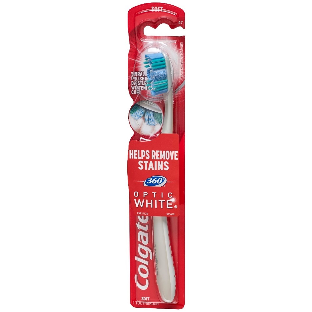 slide 5 of 7, Colgate 360 Optic White Soft Toothbrush, 1 ct