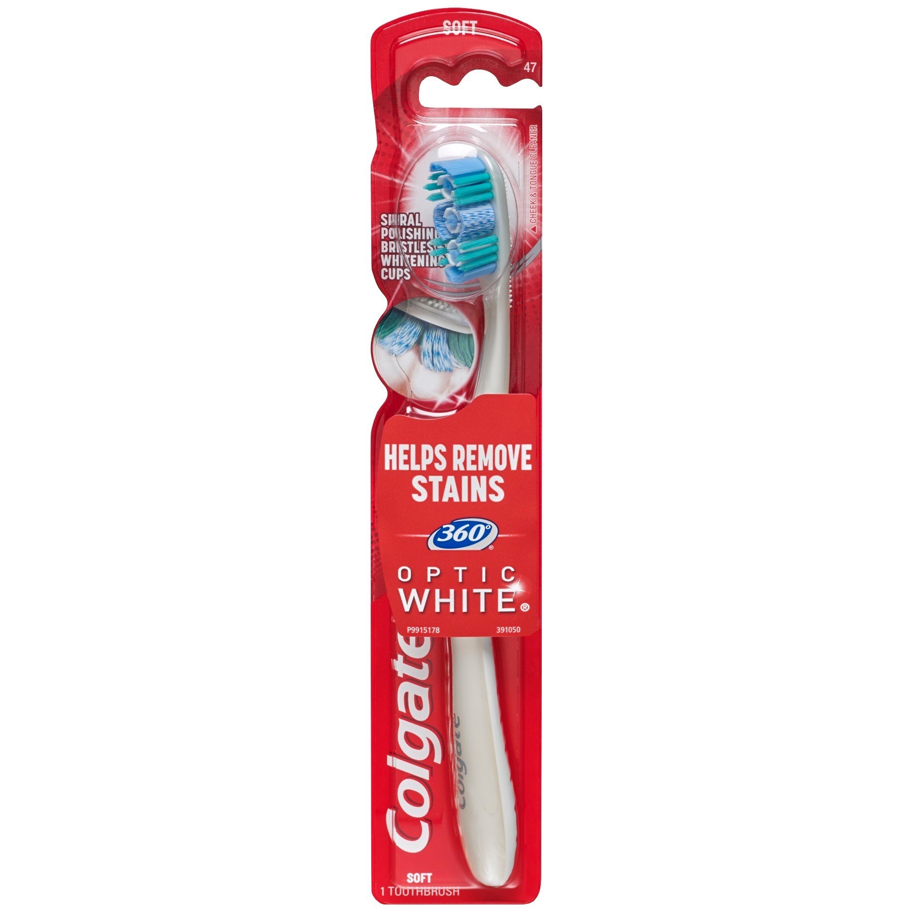 slide 1 of 7, Colgate 360 Optic White Soft Toothbrush, 1 ct