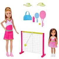slide 24 of 25, Barbie MATTEL GAMES Barbie Stacie & Chelsea Tennis Playset, 1 ct
