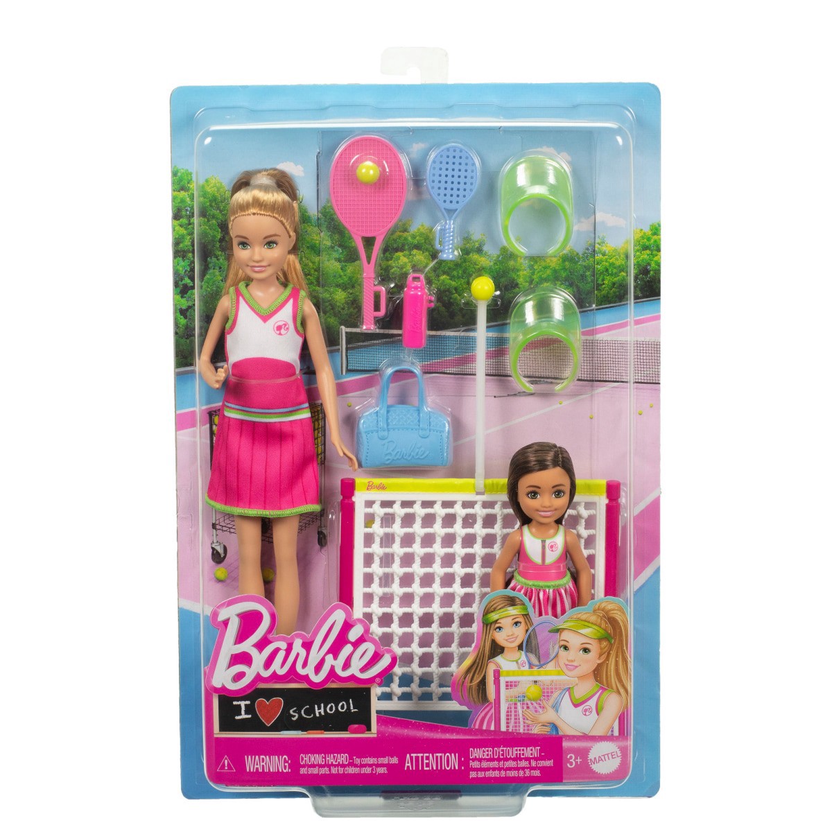 slide 1 of 25, Barbie MATTEL GAMES Barbie Stacie & Chelsea Tennis Playset, 1 ct
