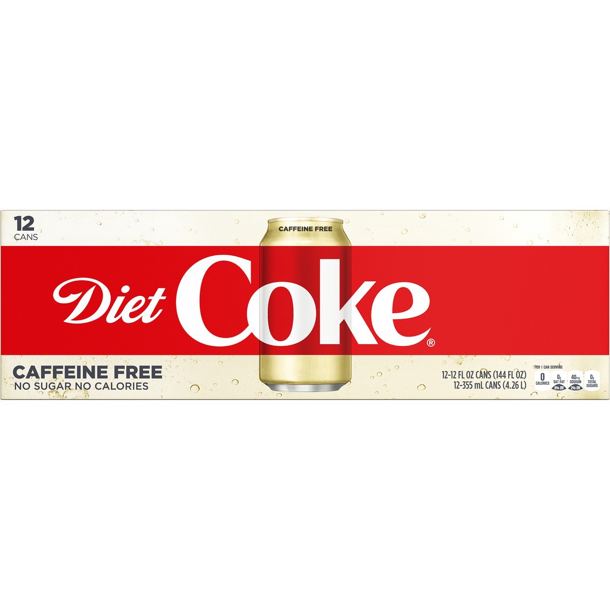 slide 6 of 9, Diet Coke Caffeine Free Soft Drink - 12 ct, 12 ct