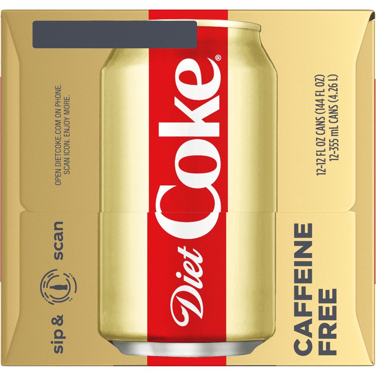 slide 8 of 9, Diet Coke Caffeine Free Soft Drink - 12 ct, 12 ct