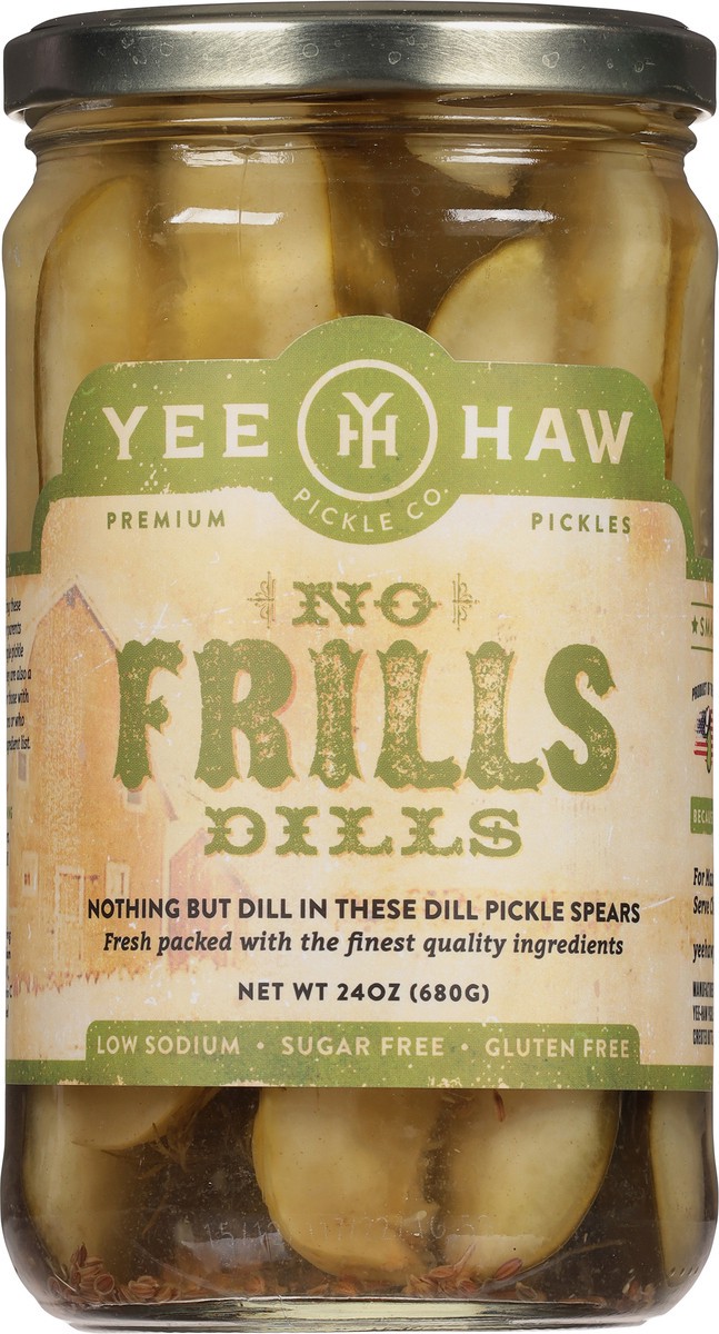 slide 6 of 9, Yee-Haw Pickle Co. No Frills Dill Pickles, 24 oz