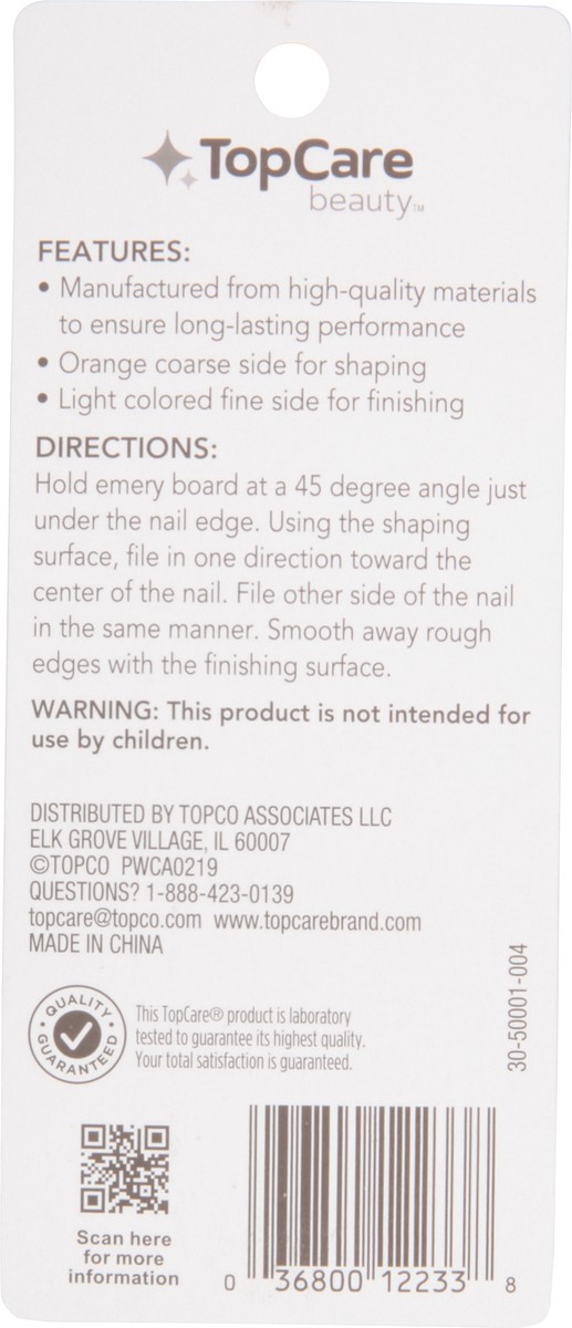 slide 7 of 9, TopCare Beauty Emery Boards 10 ea, 10 ct