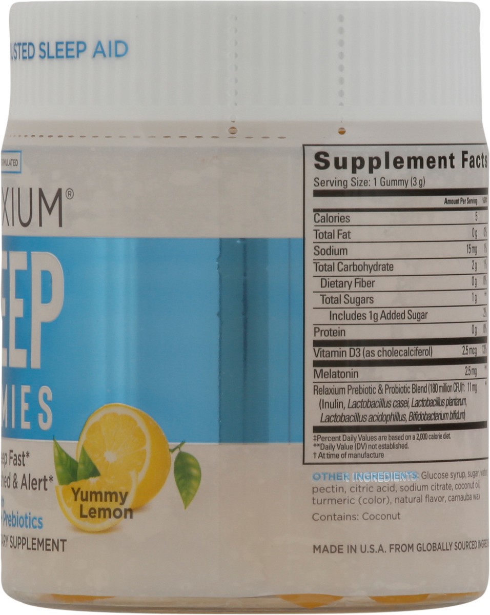 slide 9 of 9, Relaxium Extra Strength Yummy Lemon 5 mg Sleep Quick 60 Gummies, 60 ct