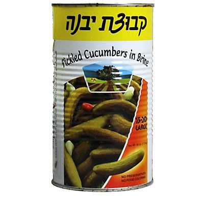 slide 1 of 1, Kvuzat Yavne Cucumbers In Brine, 46 oz