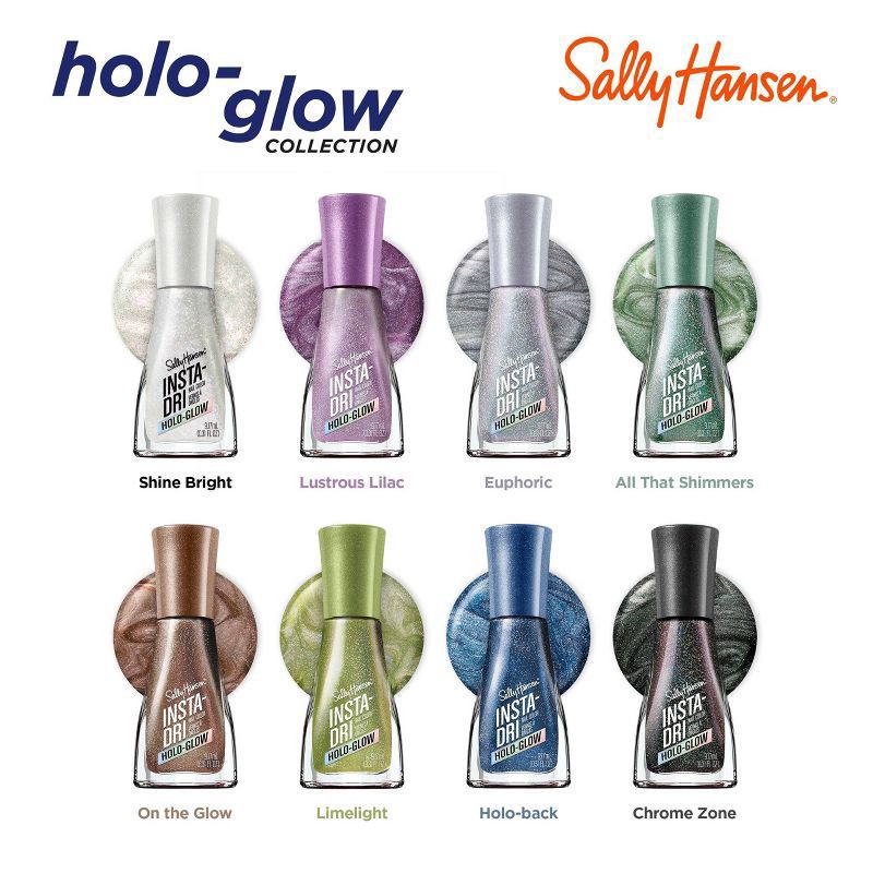 slide 13 of 13, Sally Hansen Insta-Dri Nail Polish - Holo-Glow Collection - 106 Limelight - 0.31 fl oz, 0.31 fl oz