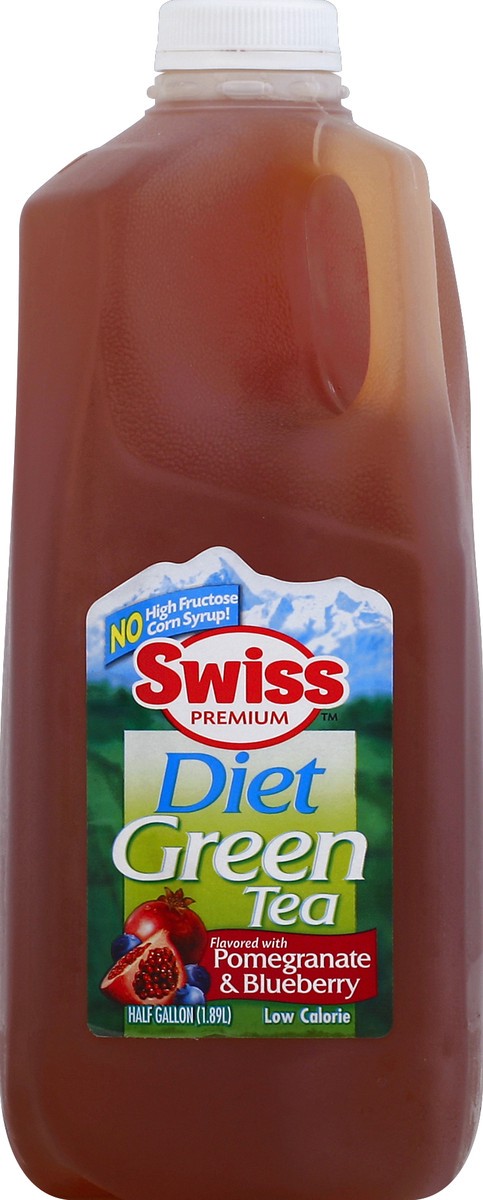 slide 2 of 4, Swiss Premium Pomegranate And Blueberry Flavored Diet Green Tea - 2 qt, 2 qt