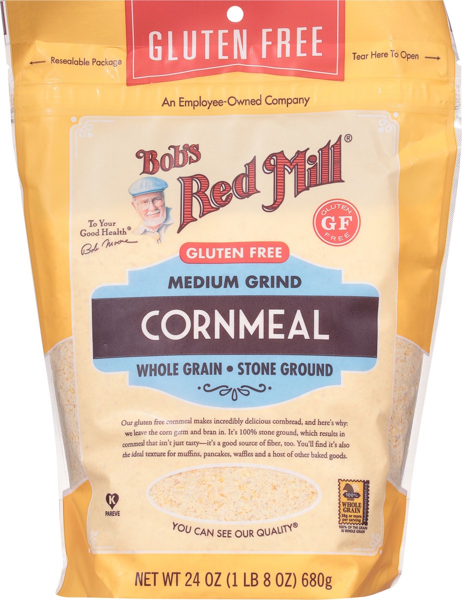 slide 6 of 9, Bob's Red Mill Medium Grind Gluten Free Cornmeal 24 oz, 24 oz