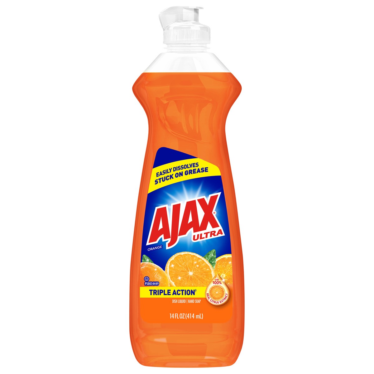 slide 1 of 8, AJAX Liquid Dish Soap, Orange Scent, 14 Ounce, 12.6 oz