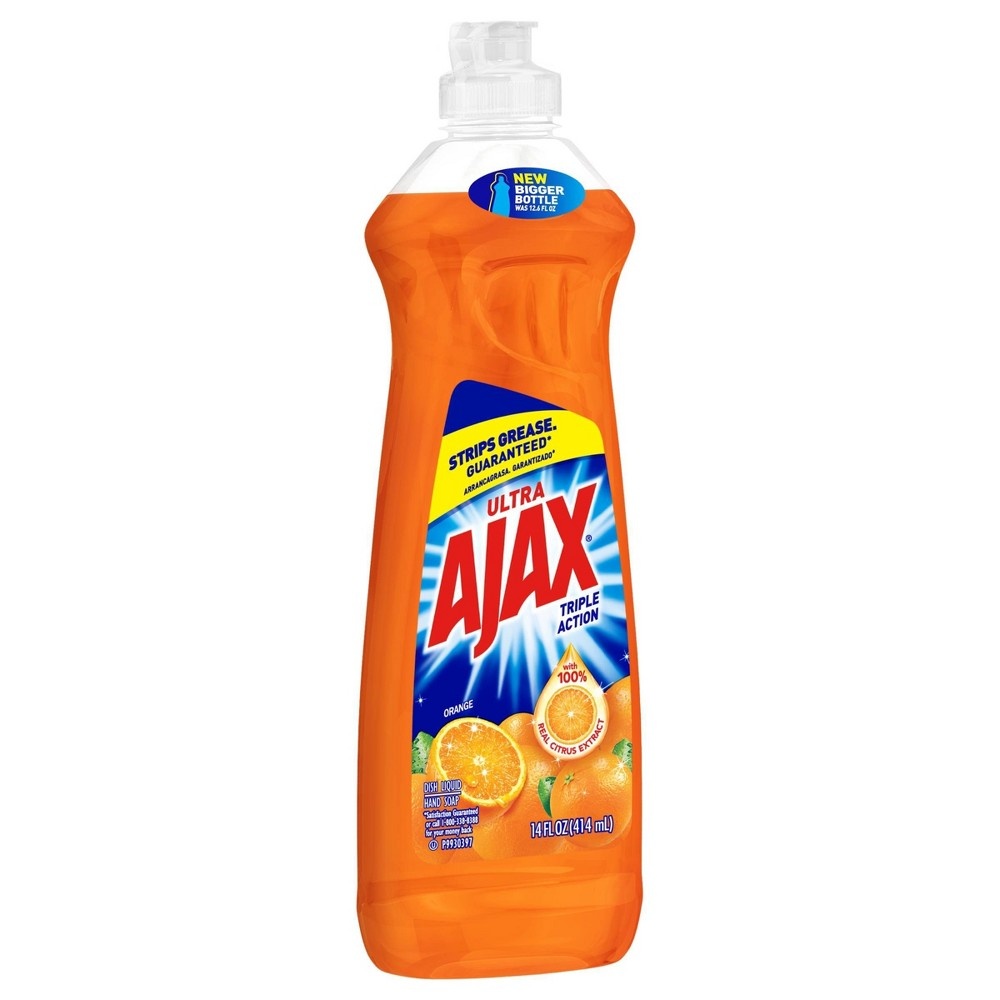 slide 3 of 3, Ajax Triple Action Orange Dish Detergent, 12.6 oz