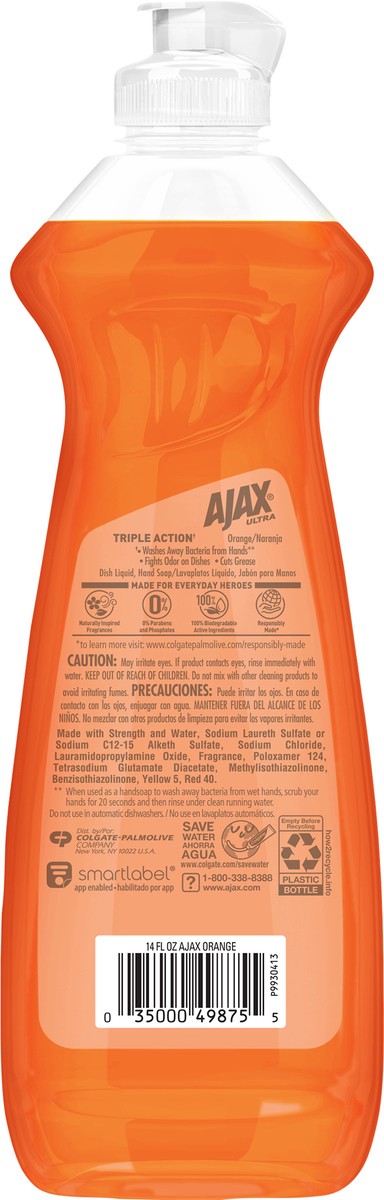 slide 3 of 8, Ajax Triple Action Orange Dish Detergent, 12.6 oz