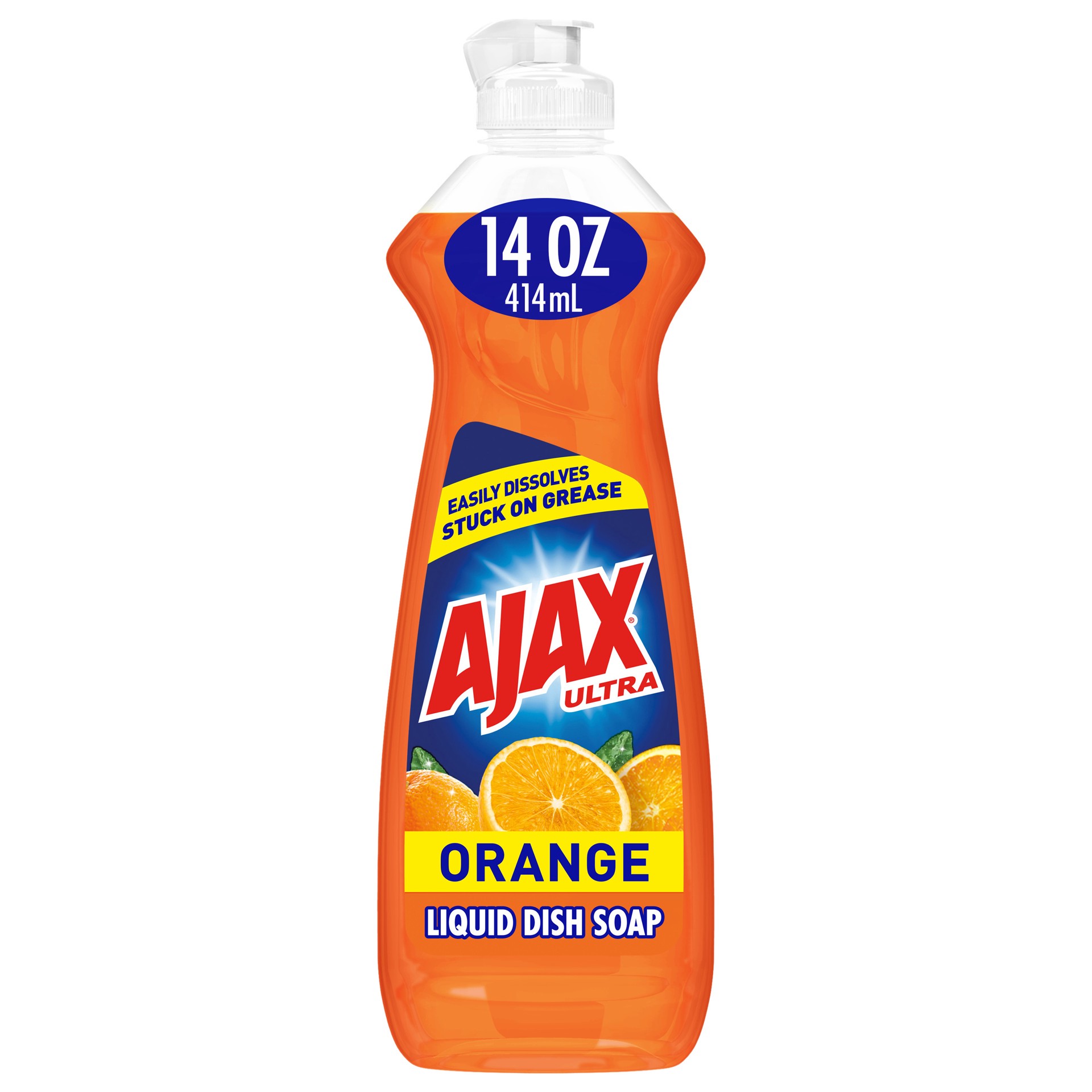 slide 1 of 8, Ajax Triple Action Orange Dish Detergent, 12.6 oz