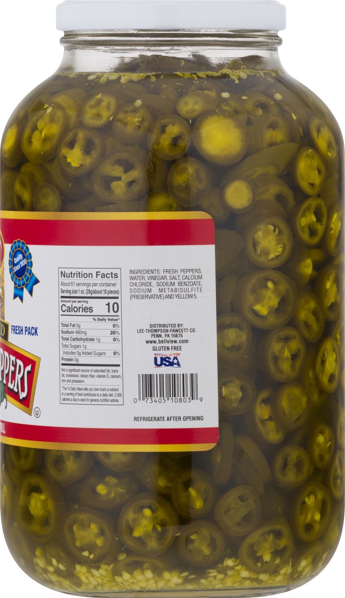 slide 5 of 13, Bell-View Fresh Pack Hot Sliced Jalapeno Peppers 128 oz, 128 oz