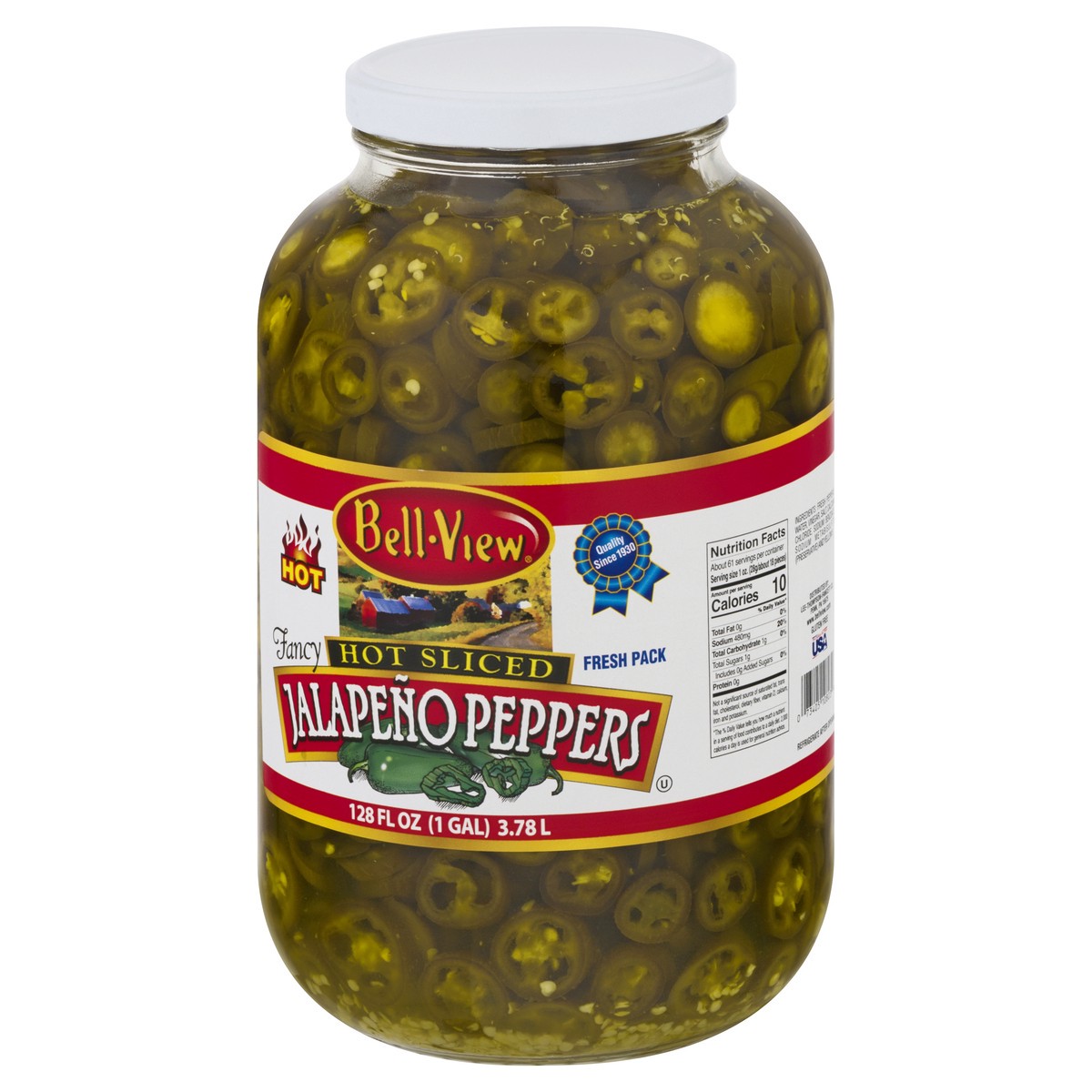 slide 8 of 13, Bell-View Fresh Pack Hot Sliced Jalapeno Peppers 128 oz, 128 oz