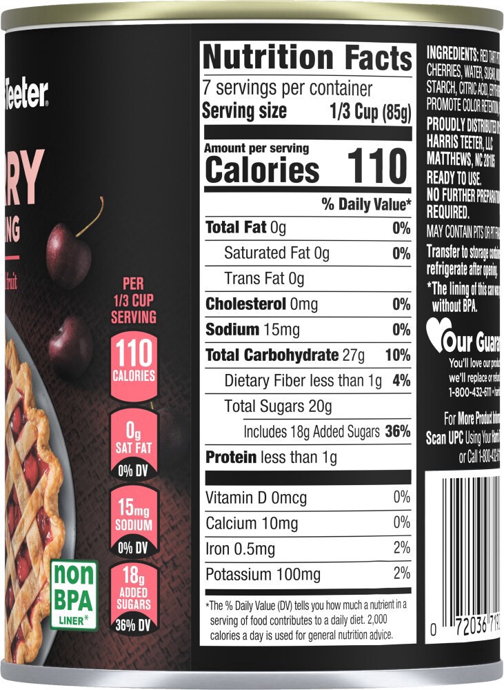 slide 2 of 3, Harris Teeter® Cherry Pie Filling, 21 oz