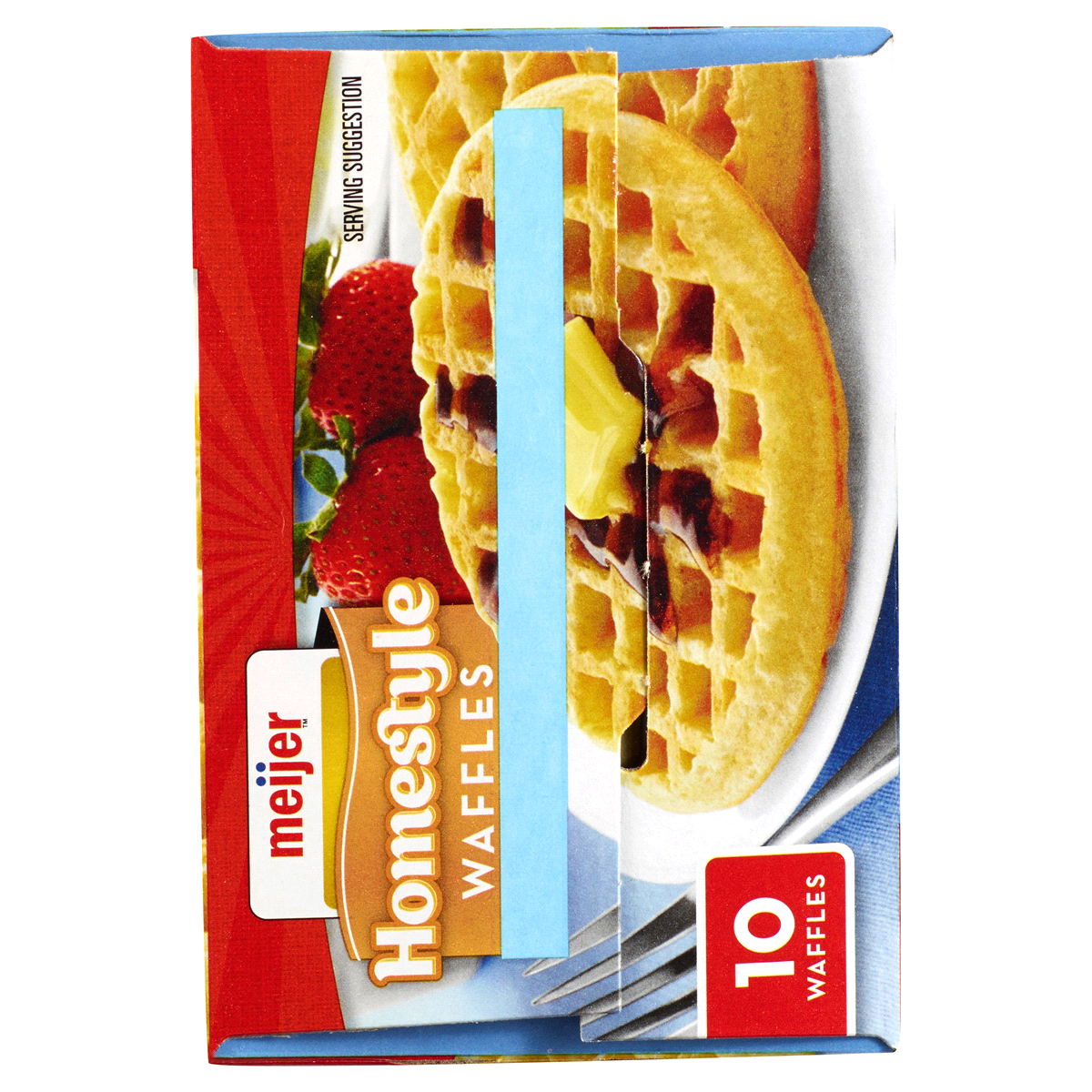 slide 2 of 4, Meijer Homestyle Frozen Waffles, 10 ct; 12.3 oz