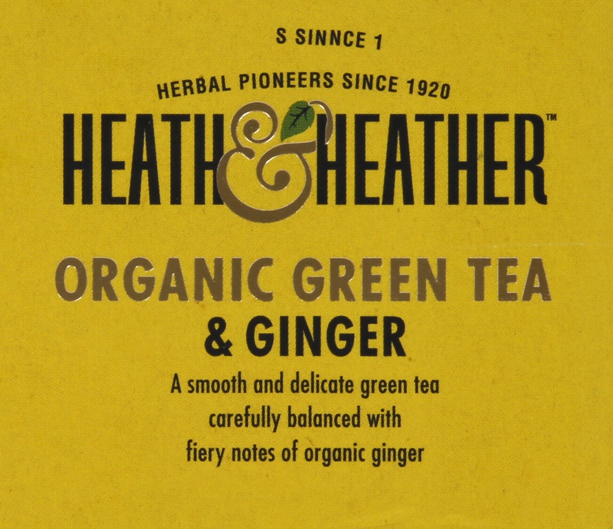 slide 4 of 4, Heath & Heather Green Tea, & Ginger, Organic, Envelope Bags - 20 ct, 20 ct