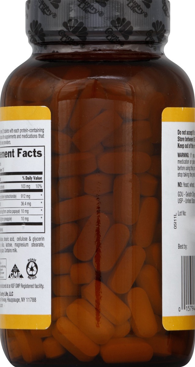 slide 2 of 3, Country Life Betaine Hydrochloride 250 ea, 250 ct