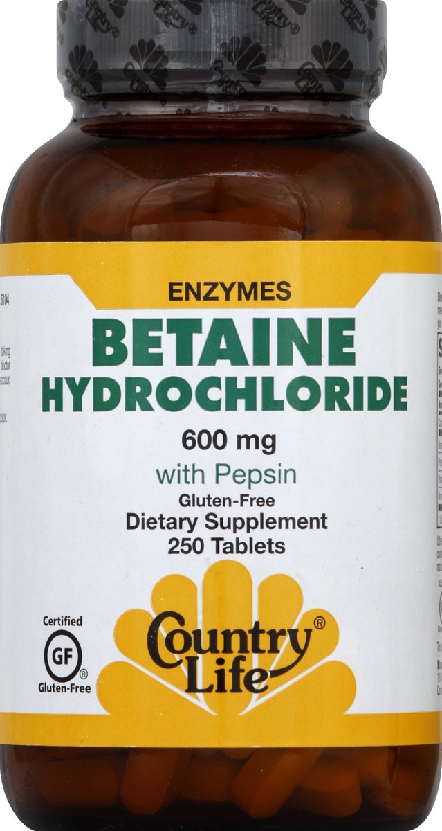 slide 3 of 3, Country Life Betaine Hydrochloride 250 ea, 250 ct