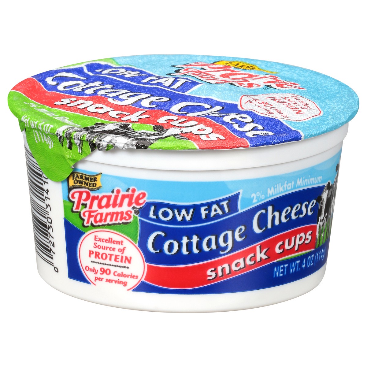 slide 7 of 9, Prairie Farms Low Fat 2% Milkfat Minimum Snack Cups Cottage Cheese 4 oz, 4 oz