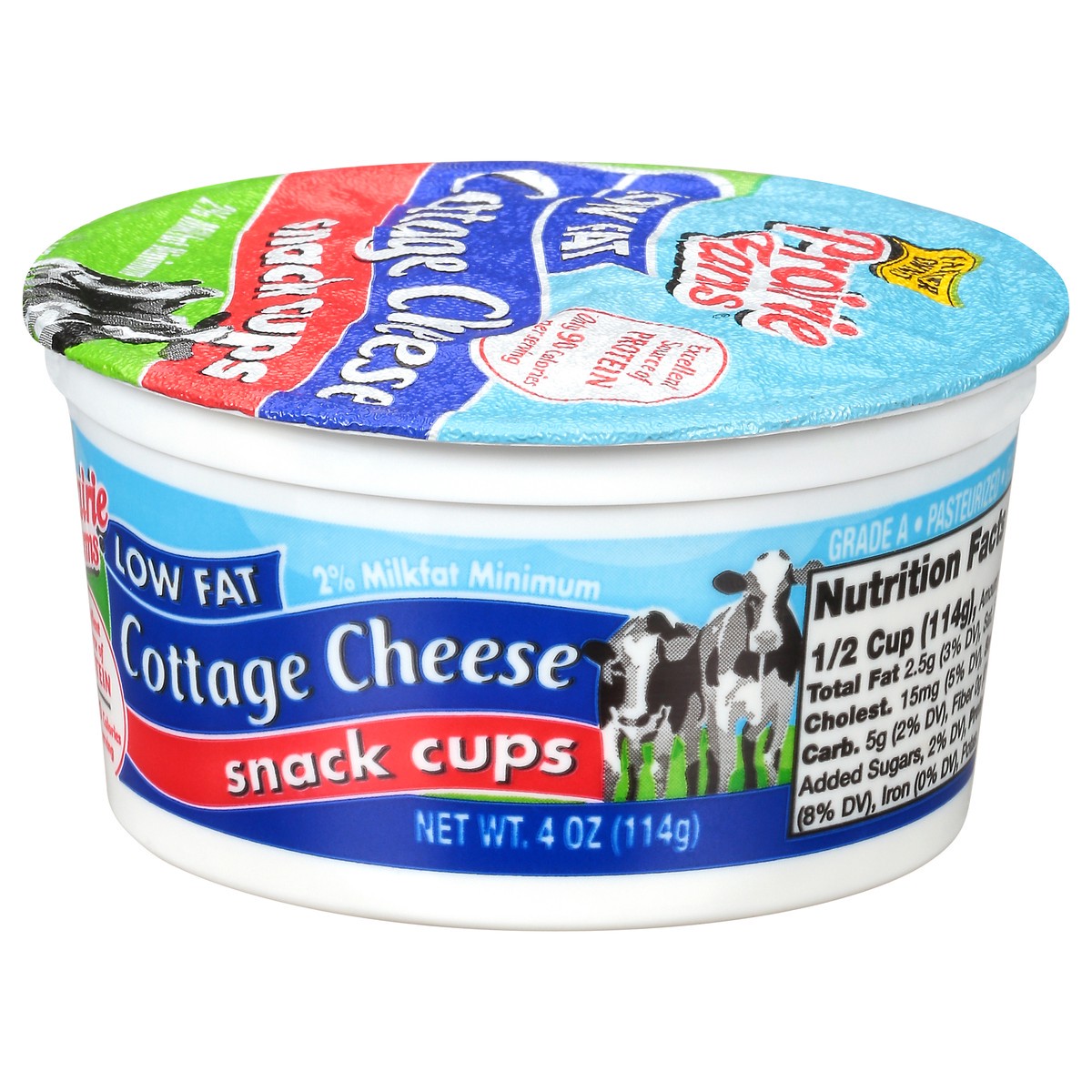 slide 2 of 9, Prairie Farms Low Fat 2% Milkfat Minimum Snack Cups Cottage Cheese 4 oz, 4 oz