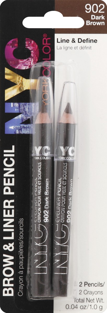 slide 1 of 3, NYC Brow & Liner Pencil 2 ea, 2 ct