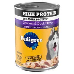 Pedigree High Protein Chopped Ground Dinner Chicken & Duck Flavor Food for Dogs 13.2 oz