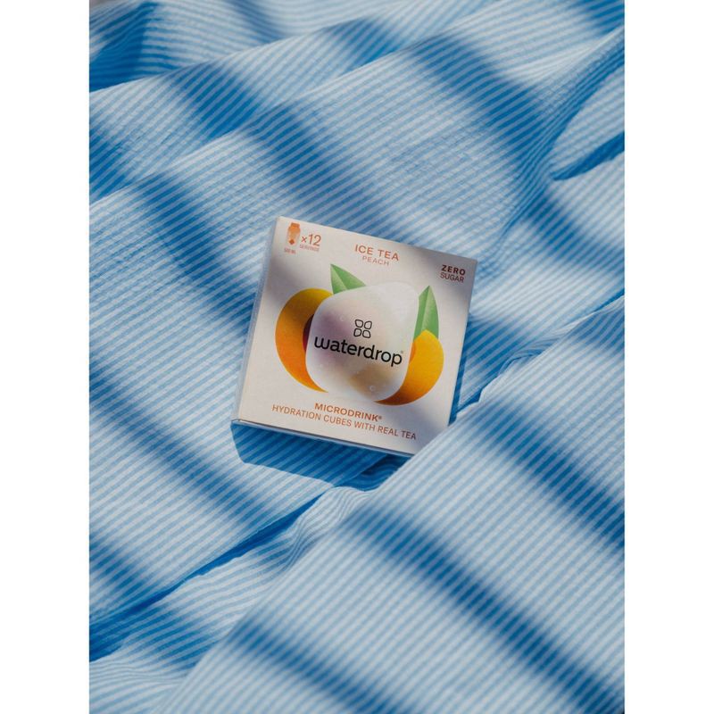 slide 5 of 6, Waterdrop Microdrink Zero Sugar Iced Tea Peach Hydration Cubes with Real Tea - 0.89 oz, 0.89 oz