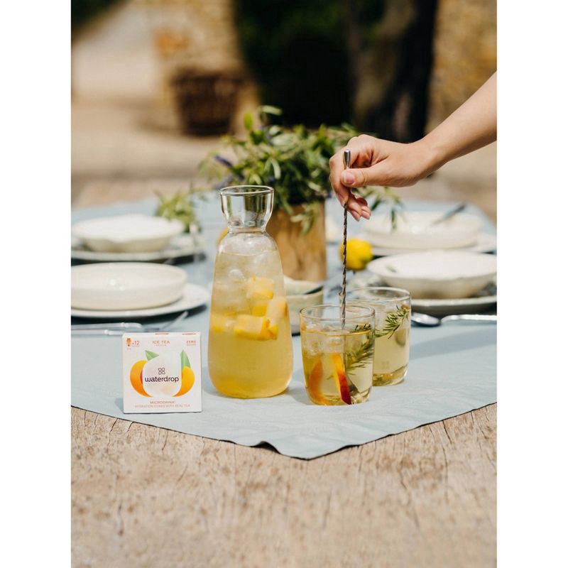 slide 2 of 6, Waterdrop Microdrink Zero Sugar Iced Tea Peach Hydration Cubes with Real Tea - 0.89 oz, 0.89 oz