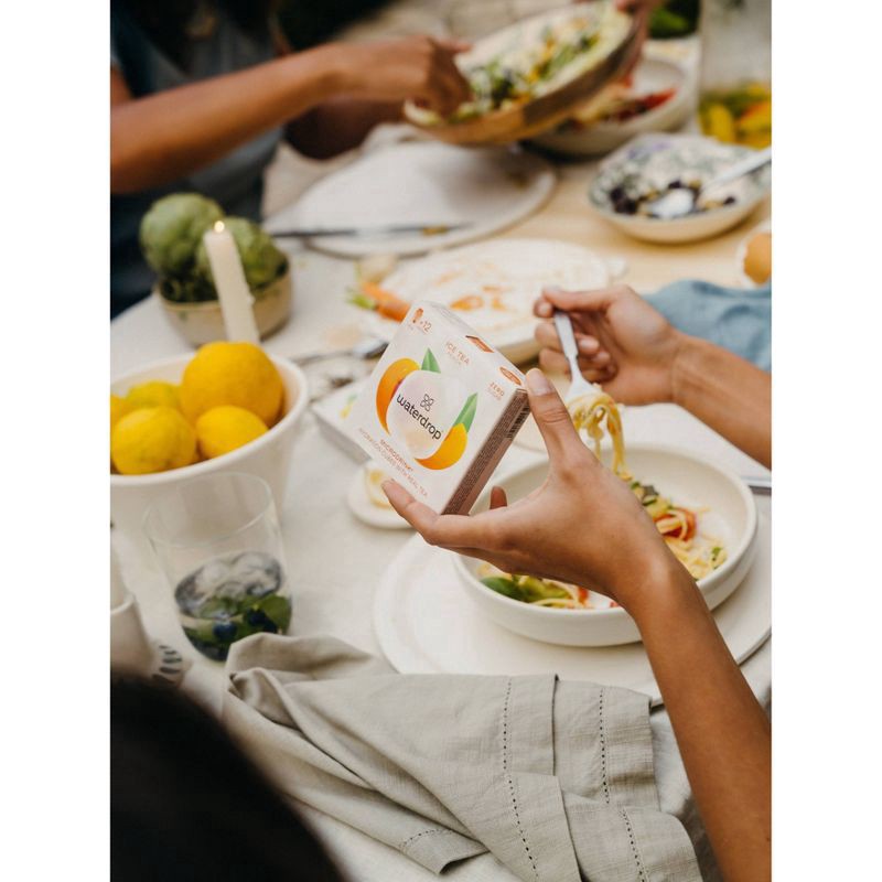 slide 6 of 6, Waterdrop Microdrink Zero Sugar Iced Tea Peach Hydration Cubes with Real Tea - 0.89 oz, 0.89 oz