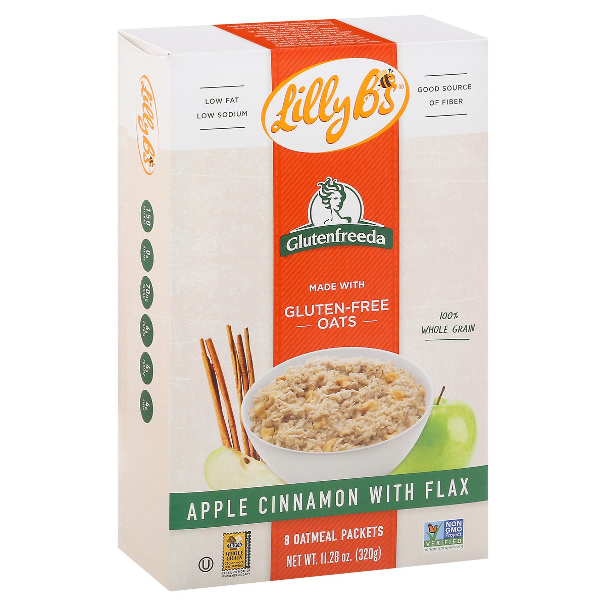 slide 10 of 13, Glutenfreeda Apple Cinnamon With Flax Instant Oatmeal, 8 ct