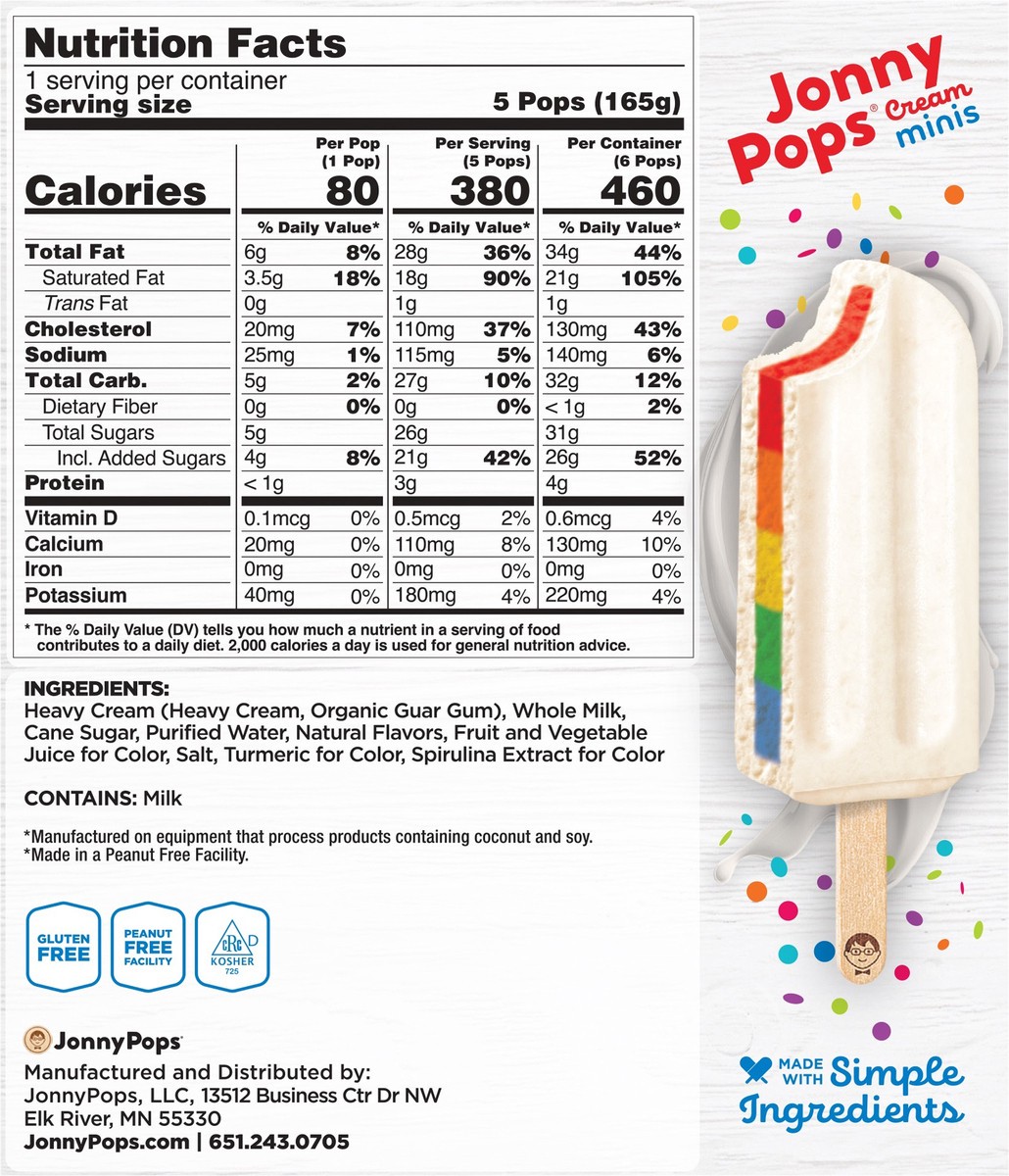 slide 11 of 12, Jonnypops Cream Minis Birthday Surprise Minis With Cream Pops, 6 ct