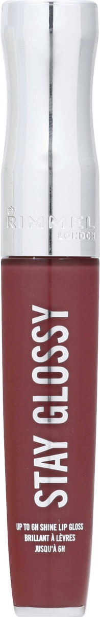 slide 6 of 9, COTY RIMMEL LONDON Rimmel Stay Glossy Lip Gloss - Non-Sticky and Lightweight Formula for Lip Color and Shine - 200 Tainted Love, .18oz, 6 ml